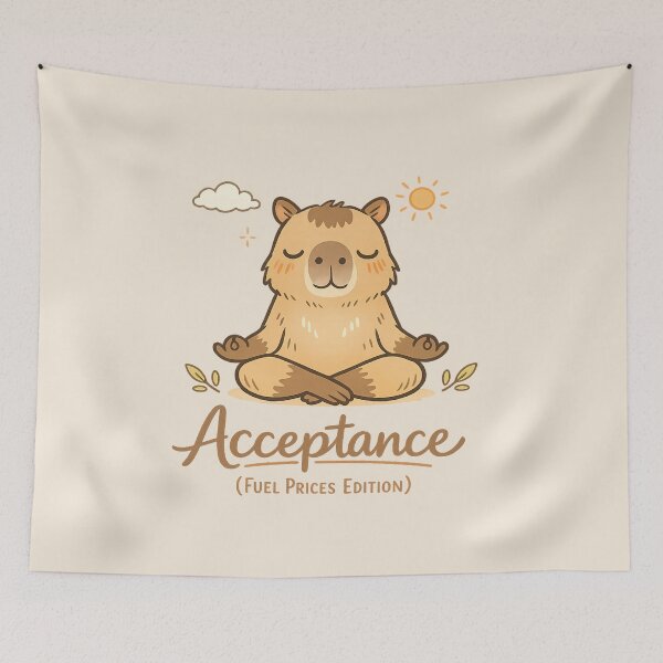 Item preview, Cute Meditating Capybara - Calm Acceptance Meme | Cozy Aesthetic Animal Art designed and sold by PopCulturePixel.