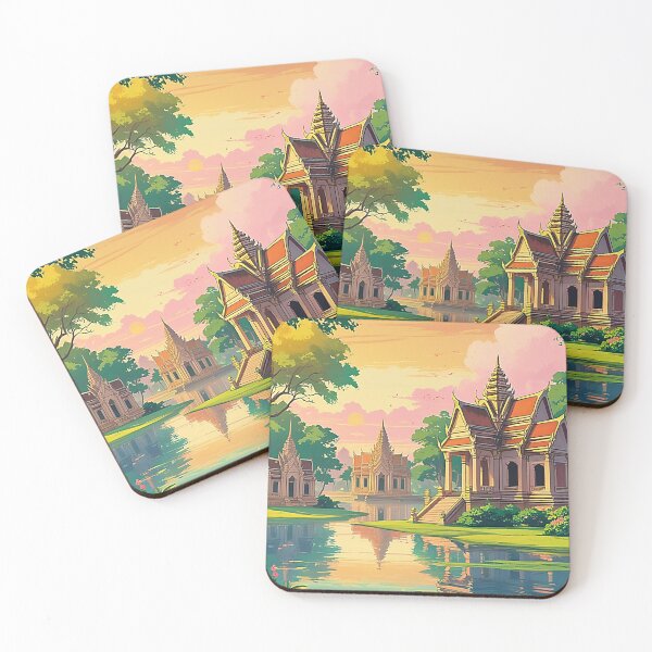 Item preview, Temple of the Golden Sunset designed and sold by LofiHorizon.