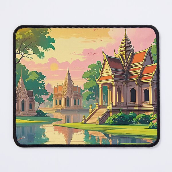 Item preview, Temple of the Golden Sunset designed and sold by LofiHorizon.