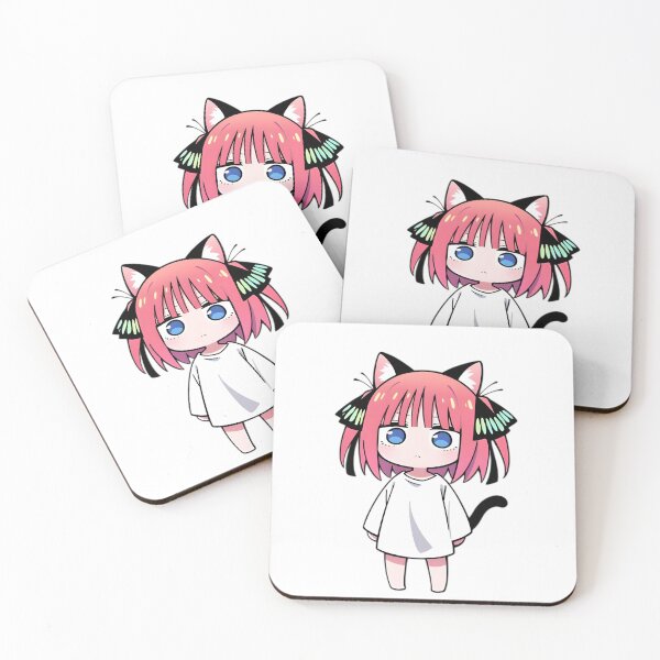 Item preview, Kawaii Chibi Cat Girl Pink Hair – Cute Anime Neko Aesthetic Sticker & Apparel designed and sold by Dyan4.
