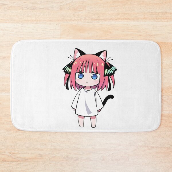 Item preview, Kawaii Chibi Cat Girl Pink Hair – Cute Anime Neko Aesthetic Sticker & Apparel designed and sold by Dyan4.