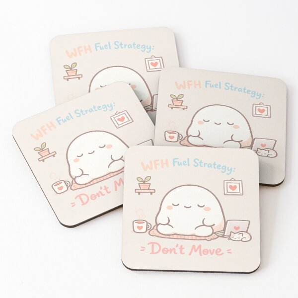 Item preview, Cute Cozy Blob WFH Fuel Strategy | Don't' Move Funny Introvert Work From Home Meme designed and sold by PopCulturePixel.