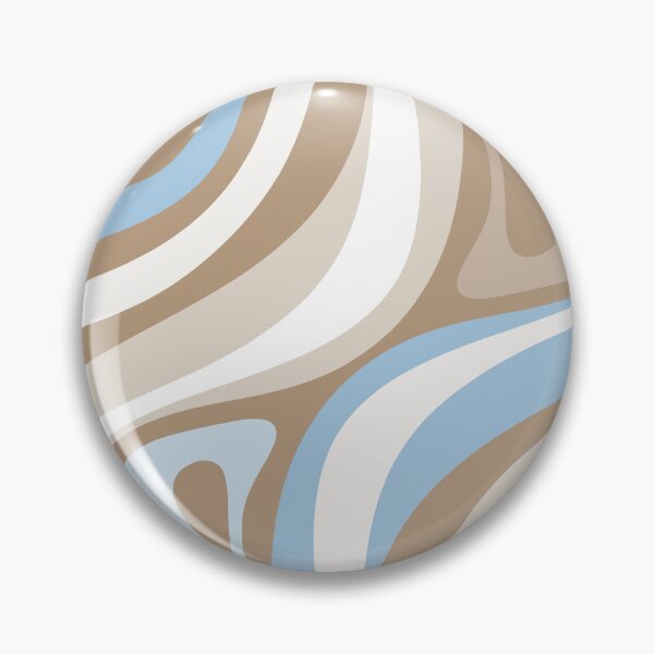 Item preview, Retro Abstract Ice Blue and Light Mocha New Groove Fluid Swirl Pattern designed and sold by kierkegaard.