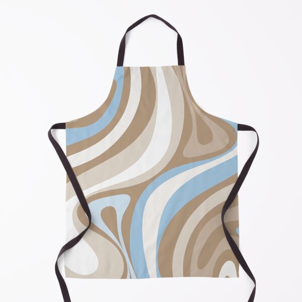 Item preview, Retro Abstract Ice Blue and Light Mocha New Groove Fluid Swirl Pattern designed and sold by kierkegaard.