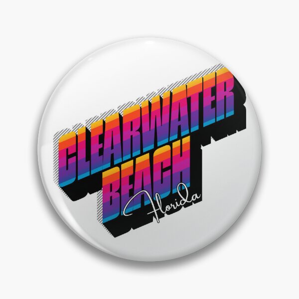 Item preview, Clearwater Beach Florida Retro 80s Sunset Stripe T-Shirt designed and sold by DonnaRaine.