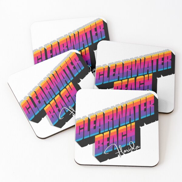 Artikelvorschau, Clearwater Beach Florida Retro 80er Jahre Sunset Stripe T-Shirt entworfen und verkauft von DonnaRaine.