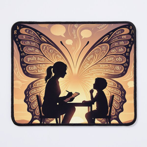 Item preview, Speech Therapy Butterfly Transformation Silhouette Art designed and sold by Common-Standard.