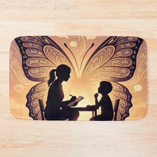 Item preview, Speech Therapy Butterfly Transformation Silhouette Art designed and sold by Common-Standard.