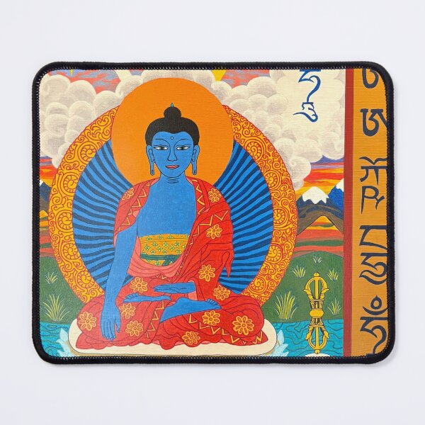 Item preview, Akshobhaya Buddha with his Mantra designed and sold by Prajna Vajrayana Art.