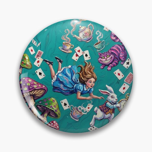 Item preview, Girl Falling Down Rabbit Hole Colorful Acrylic Pour Palette Knife Art designed and sold by GymTanLaundry.