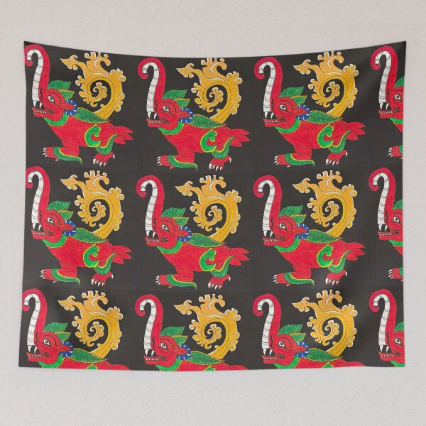 Item preview, Makara in Red designed and sold by Prajna Vajrayana Art.