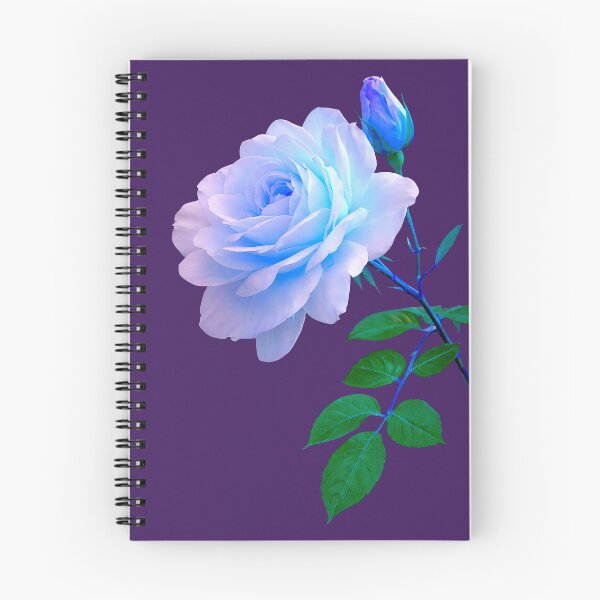 Item preview, Luxury Delicate Blue Rose wth a Bud Close-up on Dark Shapes Mania designed and sold by Shapes-Mania.