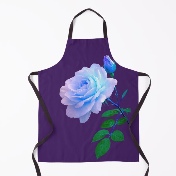 Item preview, Luxury Delicate Blue Rose wth a Bud Close-up on Dark Shapes Mania designed and sold by Shapes-Mania.