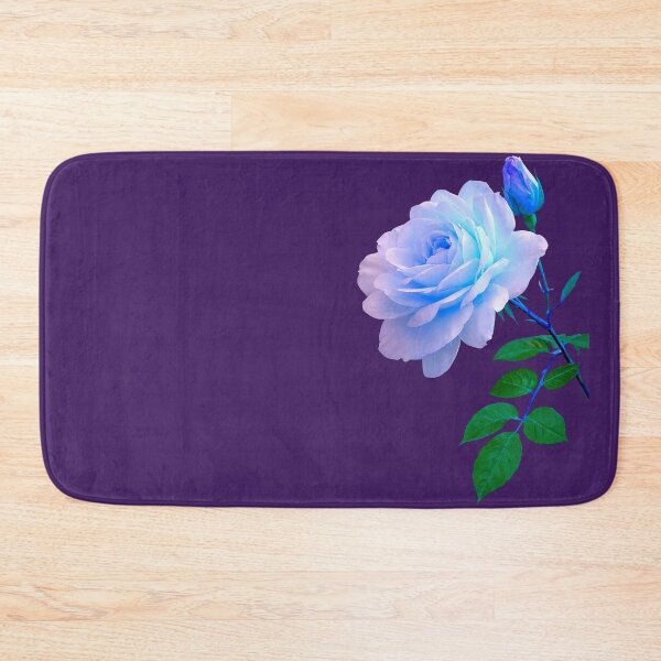 Item preview, Luxury Delicate Blue Rose wth a Bud Close-up on Dark Shapes Mania designed and sold by Shapes-Mania.