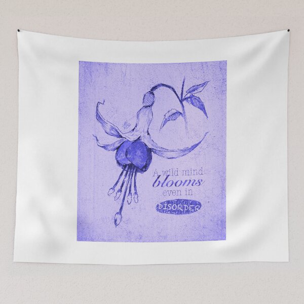 Item preview, BLOOMING DISORDER PERIWINKLE POSTER designed and sold by melyverso.