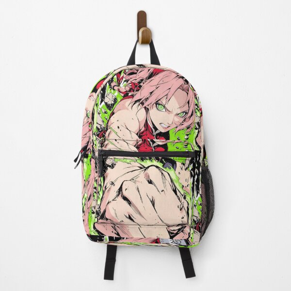 Item preview, Haruno Sakura Powerful Punch Anime Art – Sakura Ninja Action Manga Style Illustration designed and sold by Dyan4.