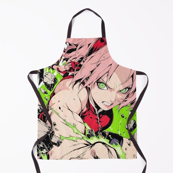 Item preview, Haruno Sakura Powerful Punch Anime Art – Sakura Ninja Action Manga Style Illustration designed and sold by Dyan4.