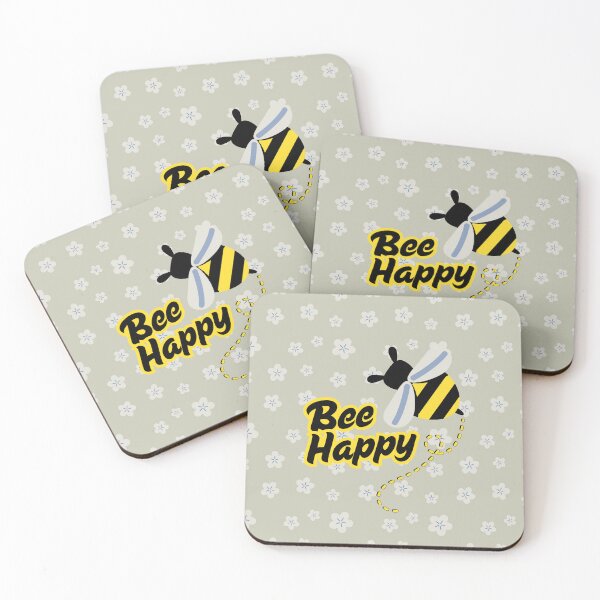 Item preview, Bee Happy | Retro Floral Bumblebee Graphic designed and sold by GalushaGraphics.