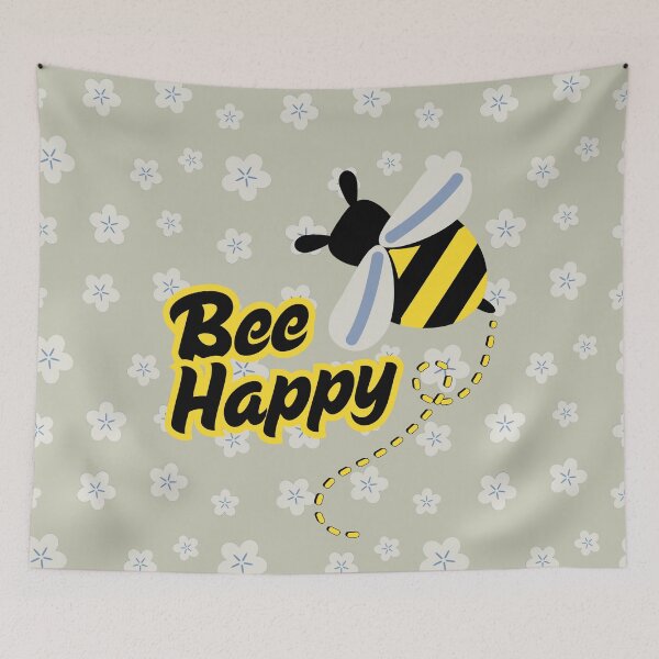 Item preview, Bee Happy | Retro Floral Bumblebee Graphic designed and sold by GalushaGraphics.