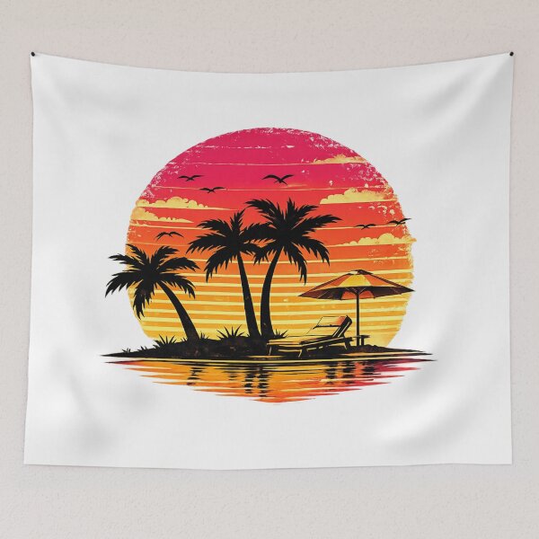 Item preview, Retro Sunset Beach Relaxation Vibes designed and sold by ssmg80.