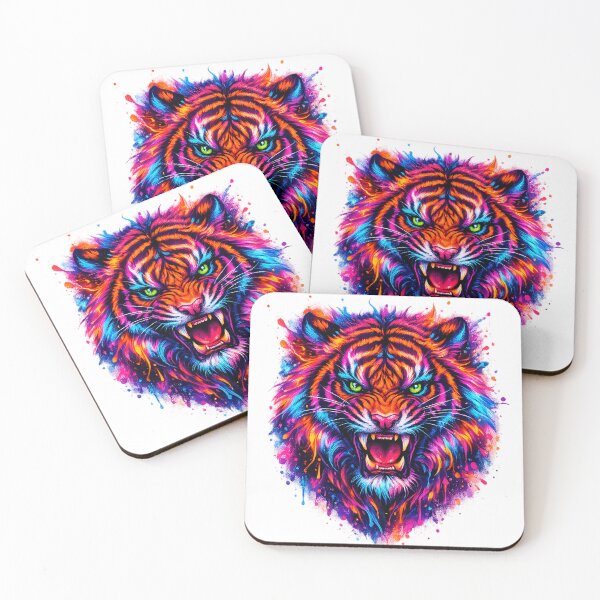 Item preview, Psychedelic Neon Tiger designed and sold by Cairofe.