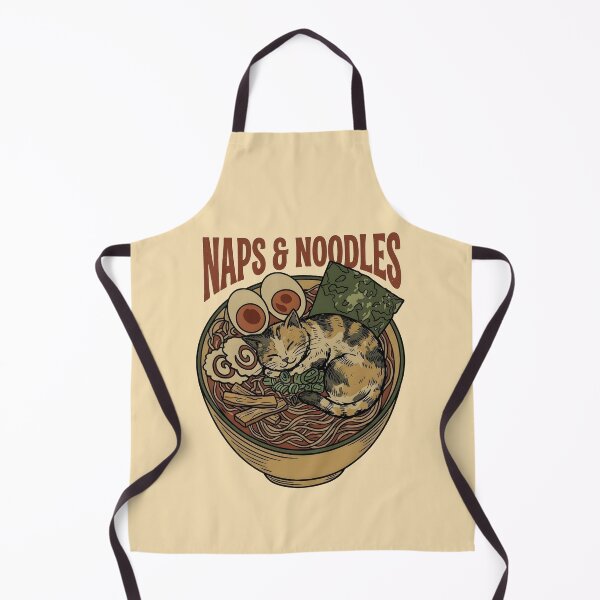 Item preview, Sleeping Cat Ramen Bowl - Naps & Noodles Japanese designed and sold by LuloCreative.