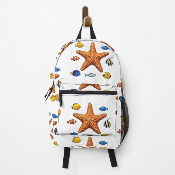 Item preview, Starfish with Little Sea Fish – Ocean Life Design designed and sold by IRON WINGS /USAF.