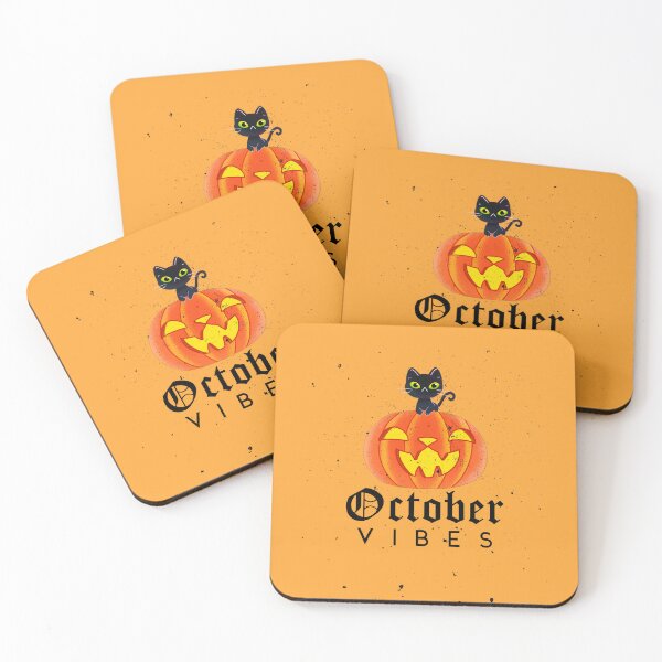 Item preview, October Vibes — Black Cat on a Pumpkin designed and sold by Novel Works Studio.