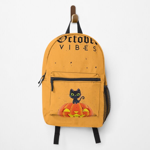Item preview, October Vibes — Black Cat on a Pumpkin designed and sold by Novel Works Studio.
