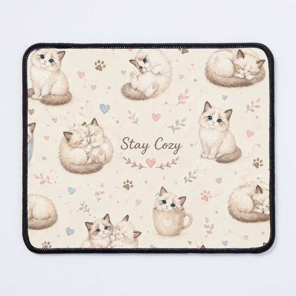 Item preview, Stay Cozy Ragdoll Cat Pattern | Cute Watercolor KittenDesign designed and sold by Monchatra.