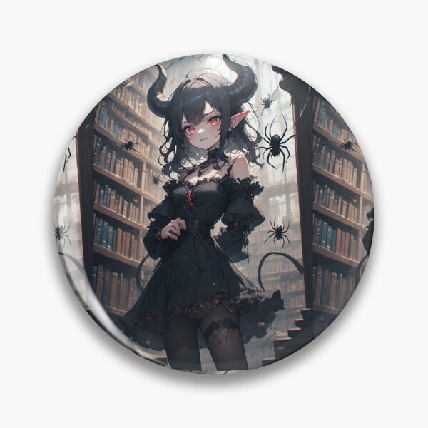 Item preview, Demon and spiders in a library designed and sold by ArtsJulian.