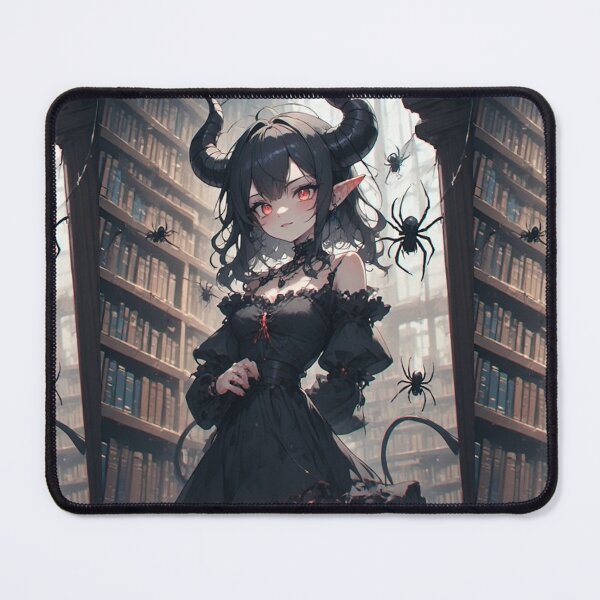 Item preview, Demon and spiders in a library designed and sold by ArtsJulian.