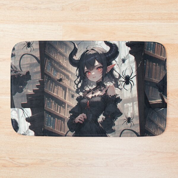 Item preview, Demon and spiders in a library designed and sold by ArtsJulian.