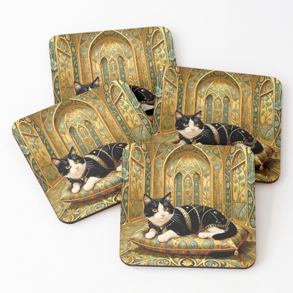 Item preview, Klimt Cat in Art Nouveau Room designed and sold by Vicky Brago-Mitchell®.