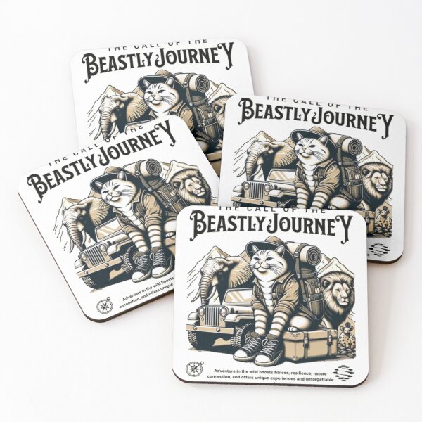 Item preview, The Call of the Beastly Journey - Safari Explorer Cat Illustration designed and sold by GenZFashion000.