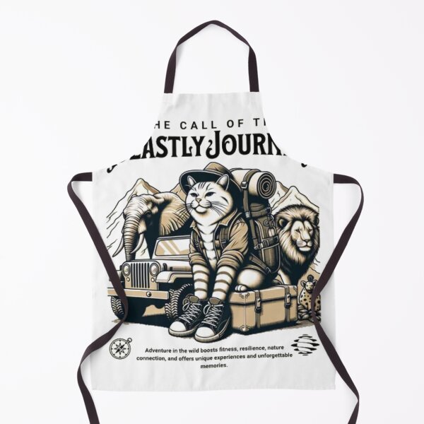 Item preview, The Call of the Beastly Journey - Safari Explorer Cat Illustration designed and sold by GenZFashion000.