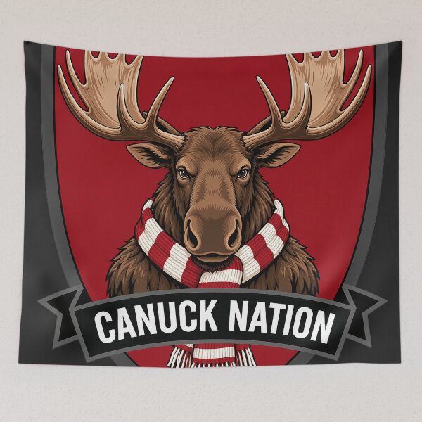 Item preview, “Canuck Nation Moose Crest – Bold Canadian Pride Shield Design” designed and sold by rygenr8.