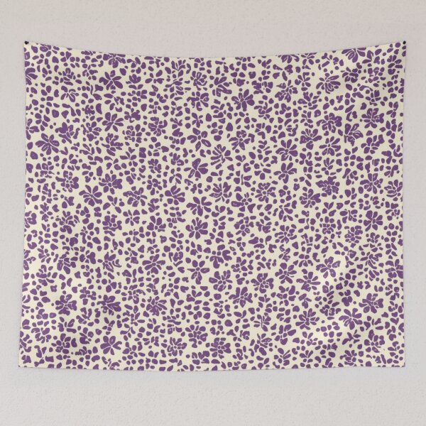 Item preview, Lavender Dark Purple Cream Small Flower Pattern designed and sold by burbankdesigns.