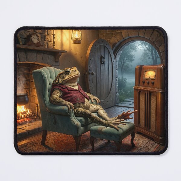 Item preview, Fireside Toad Listens to the Radio designed and sold by Tridentulus.