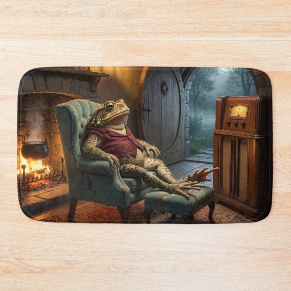 Item preview, Fireside Toad Listens to the Radio designed and sold by Tridentulus.