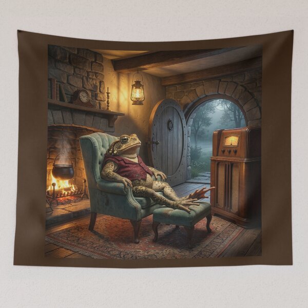Item preview, Fireside Toad Listens to the Radio designed and sold by Tridentulus.