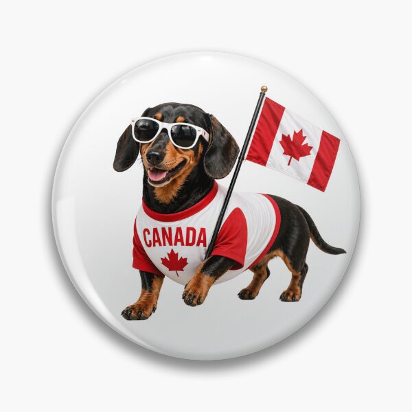 Item preview, Cute Canadian Dog with Flag designed and sold by cheekydezign.