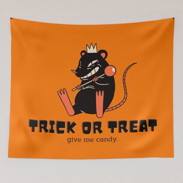 Item preview, Trick or Treat Rat King | Funny Greedy Rat Halloween Art ? designed and sold by GalushaGraphics.