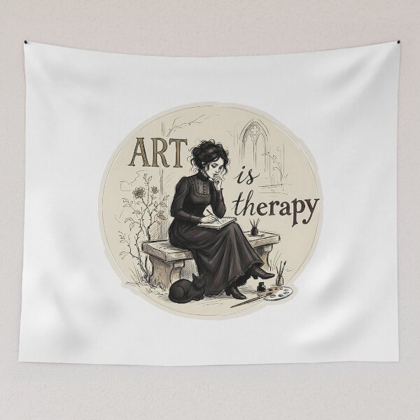 Item preview, GOTHIC GIRL ART IS THERAPY designed and sold by gothelis.