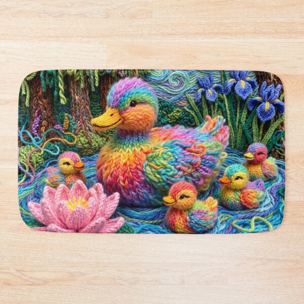 Item preview, Colorful Yarn Duck and Ducklings designed and sold by Tridentulus.