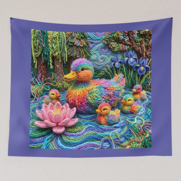 Item preview, Colorful Yarn Duck and Ducklings designed and sold by Tridentulus.