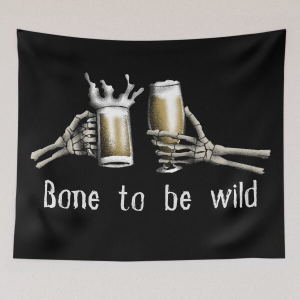 Item preview, Bone to be Wild Skeleton Cheers | Funny Beer Drinker Halloween ? designed and sold by GalushaGraphics.