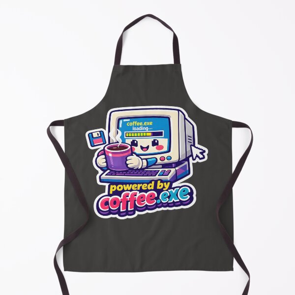 Item preview, "Powered by Coffee.exe" | Retro Tech & Aesthetic Coder Art designed and sold by Naviora.