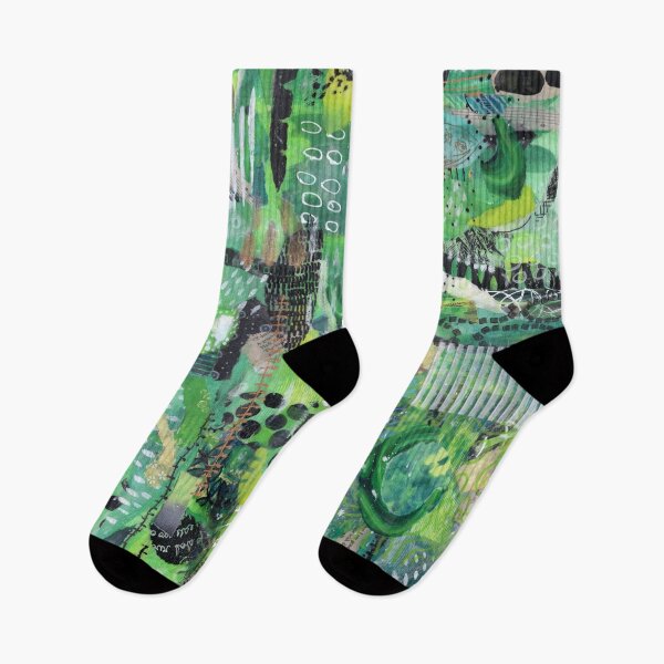 Item preview, Grungy collage in green, black and white designed and sold by EmbellishEmy.