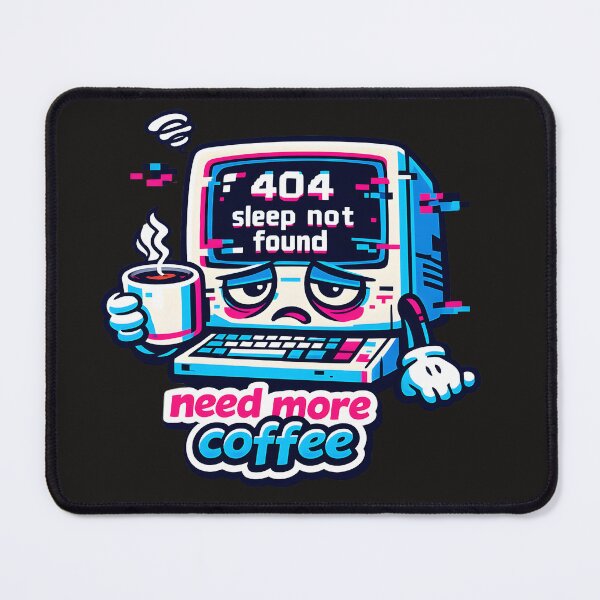 Item preview, "404 Sleep Not Found" | Retro Tech & Exhausted Coder Aesthetic designed and sold by Naviora.
